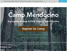 Tablet Screenshot of campmendocino.org